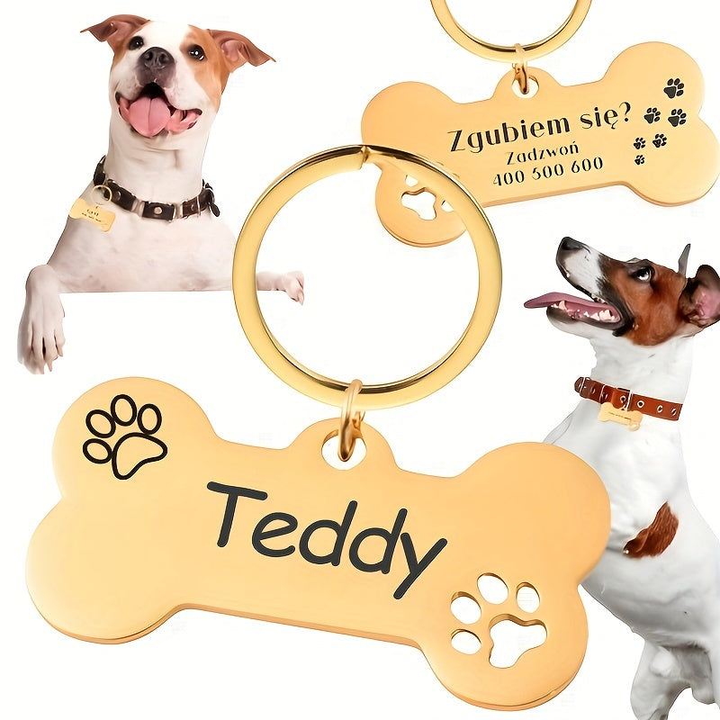 Etichetă personalizată pentru animale de companie [aurie/argintie]-C3