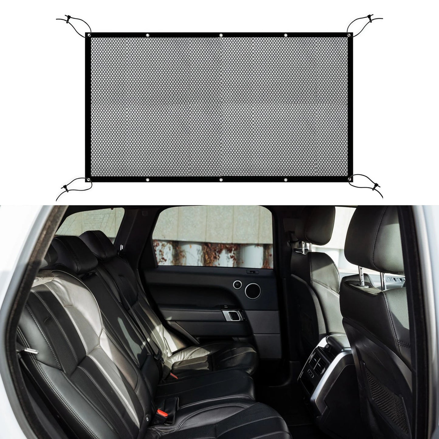 Barieră Auto pentru Câini – Plasă Reglabilă pentru Siguranța Animalelor