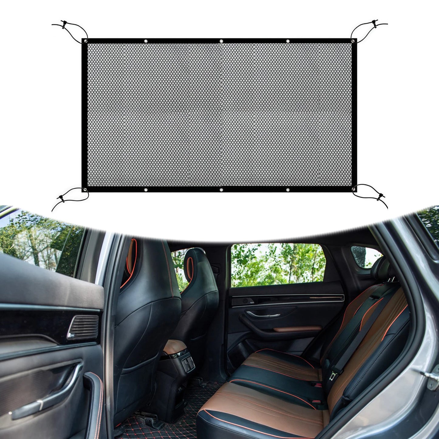 Barieră Auto pentru Câini – Plasă Reglabilă pentru Siguranța Animalelor