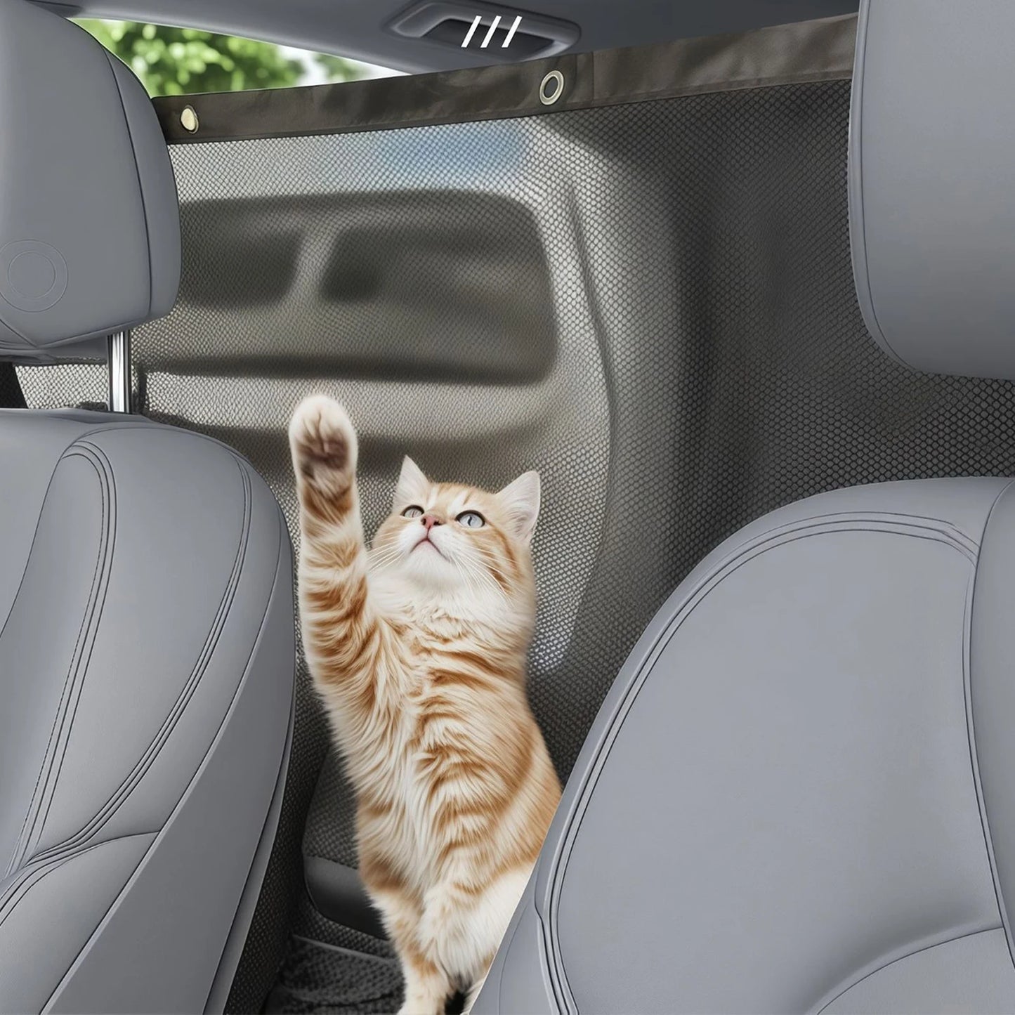 Barieră Auto pentru Câini – Plasă Reglabilă pentru Siguranța Animalelor