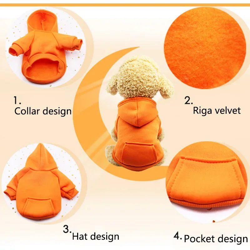 Hanorace pentru câini și pisici – Elegante, Confortabile și Ușor de Întreținere Outfit Pet Clothes for Large Dog Hoodies Chihuahua