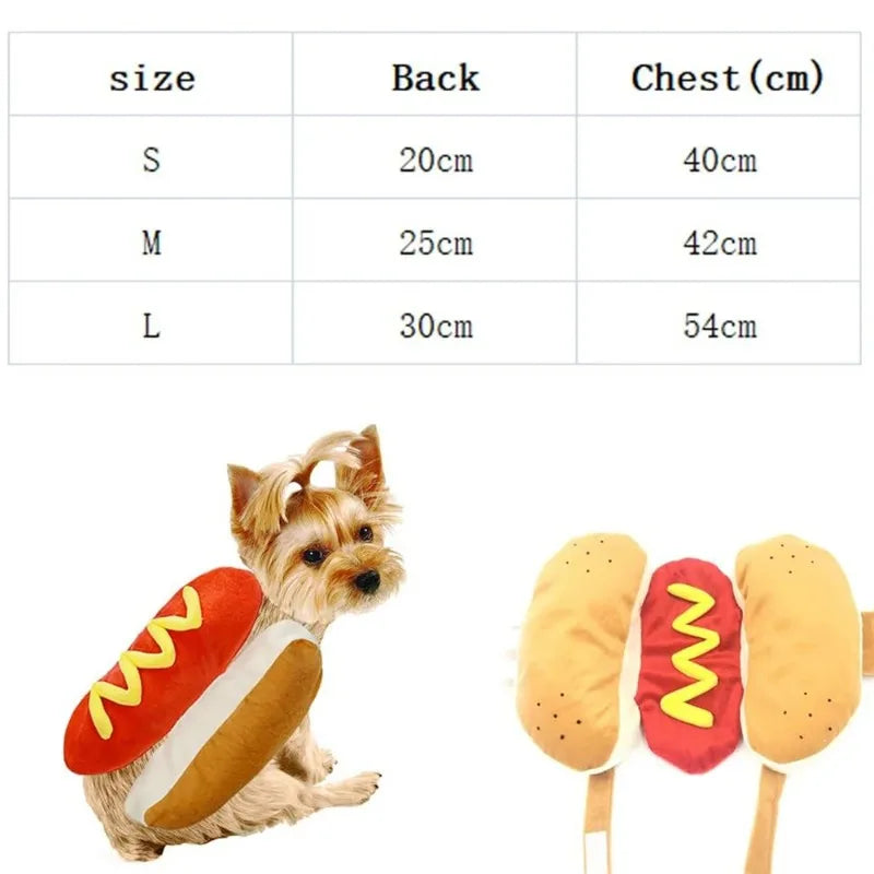 Costum Amuzant „Hot Dog” pentru Câini
