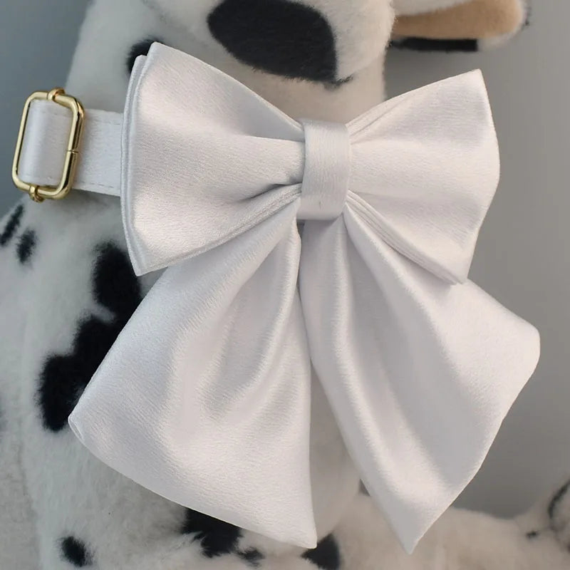 Zgardă personalizată pentru câini cu lesă și papion detașabil – cristal