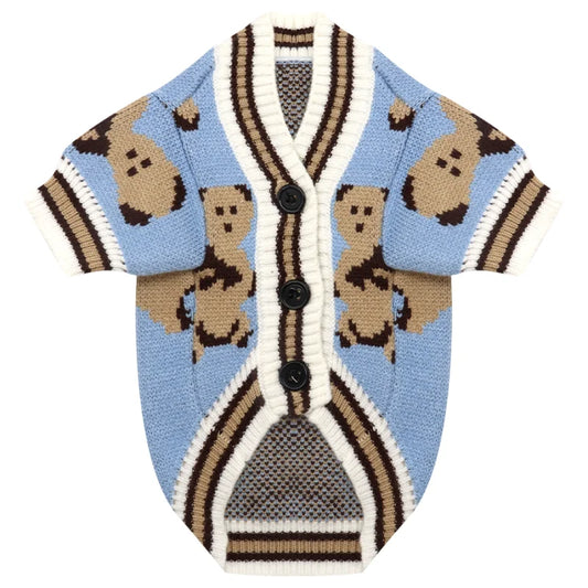 Pulover de Iarnă pentru Câini – Cardigan Striat, Călduros și Fashion