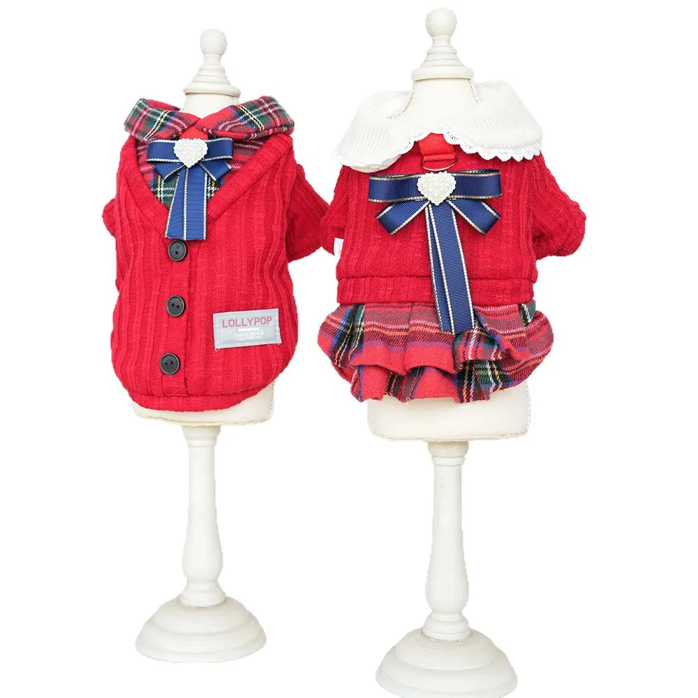 Haină de Crăciun – Palton Gros din Lână și Bumbac