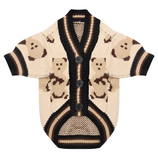 Pulover de Iarnă pentru Câini – Cardigan Striat, Călduros și Fashion