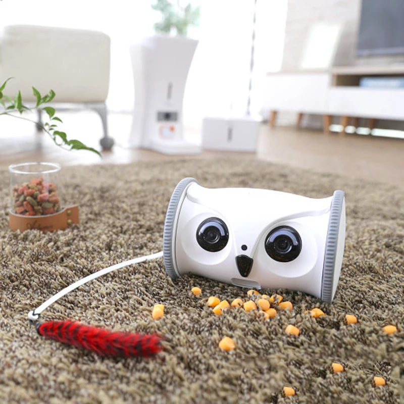 Owl Robot Booteely – Jucărie Interactivă și Dispozitiv Smart pentru Câini