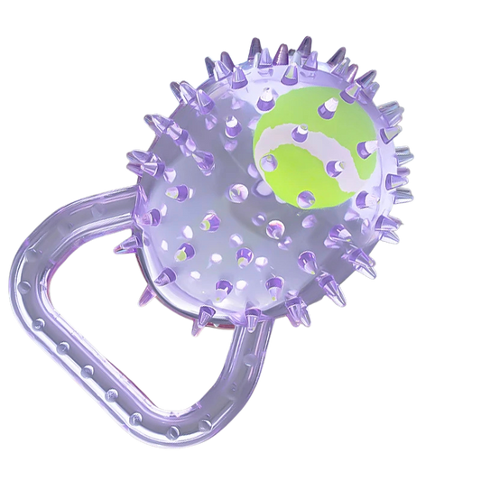 Jucărie pentru câini – Minge din cauciuc moale cu țepi