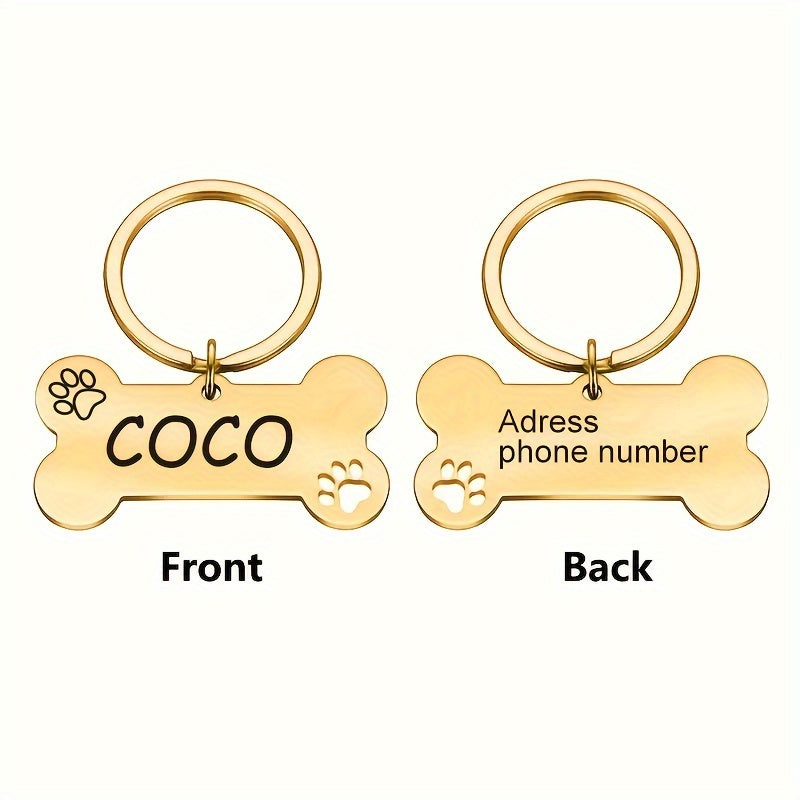 Etichetă personalizată pentru animale de companie [aurie/argintie]-C3
